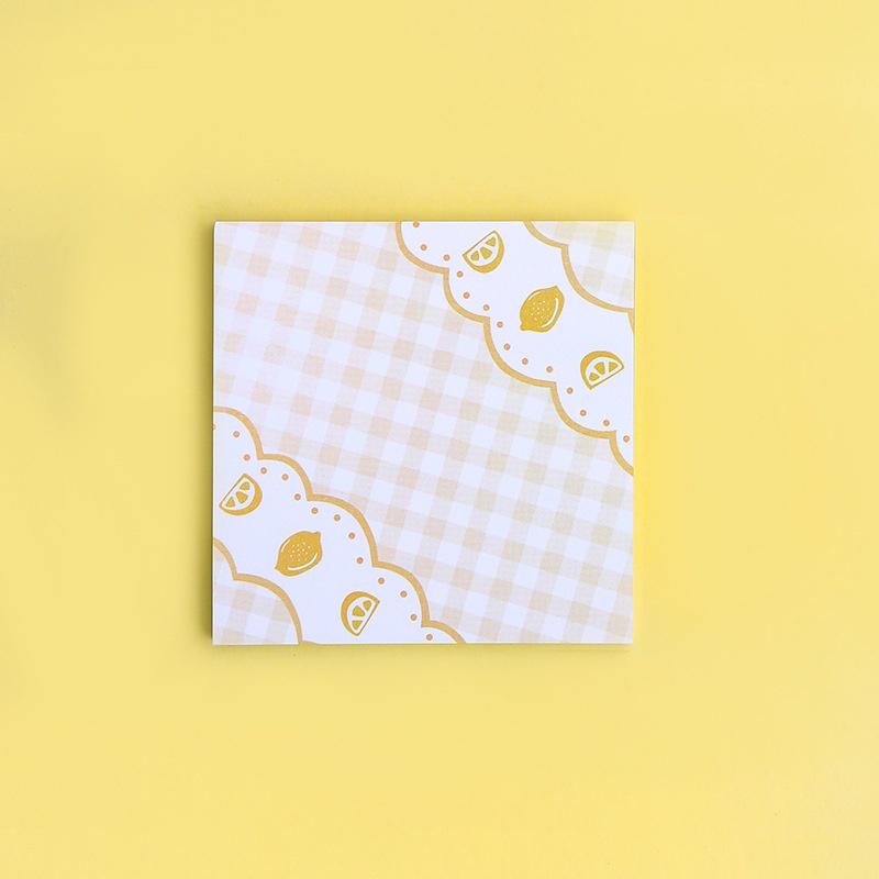 80 Lembar Sticky Notes Motif Buah Lucu Portable Untuk Stationery Sekolah / Kantor