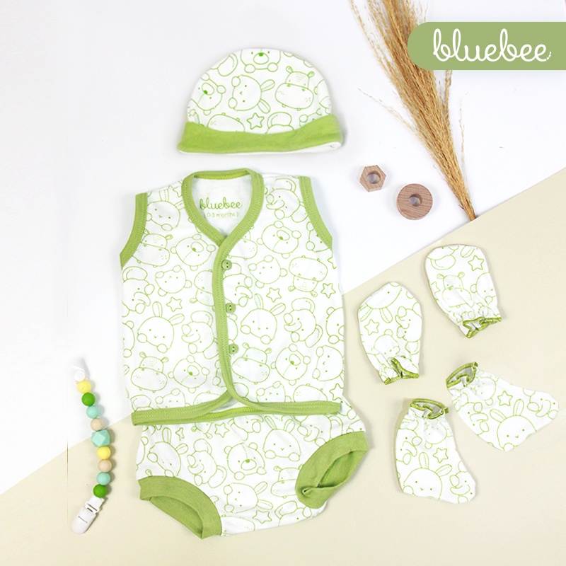 Blue Bee Setelan Bayi Singlet / Setelan Anak / Baby Set / Gift Set / Motif 22002