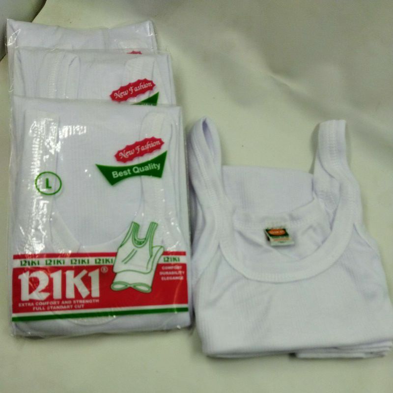 Singlet Combed Cotton/ Kaos Dalam Pria Berkualitas / Pakaian Dalam Laki Riki Size M L XL 3L