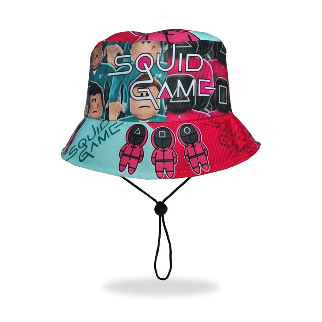 Topi Anak Perempuan Laki Laki Cowok Cewek 2 3 4 5 6 7 8 Tahun Bucket Hat Anak 1 FFD OOTD Fashion Anak Cowo Cewe Kecil Umur Balita Kado Kids Aksesoris Kepala Anak Lucu 1-Sblm Squid Game Tali