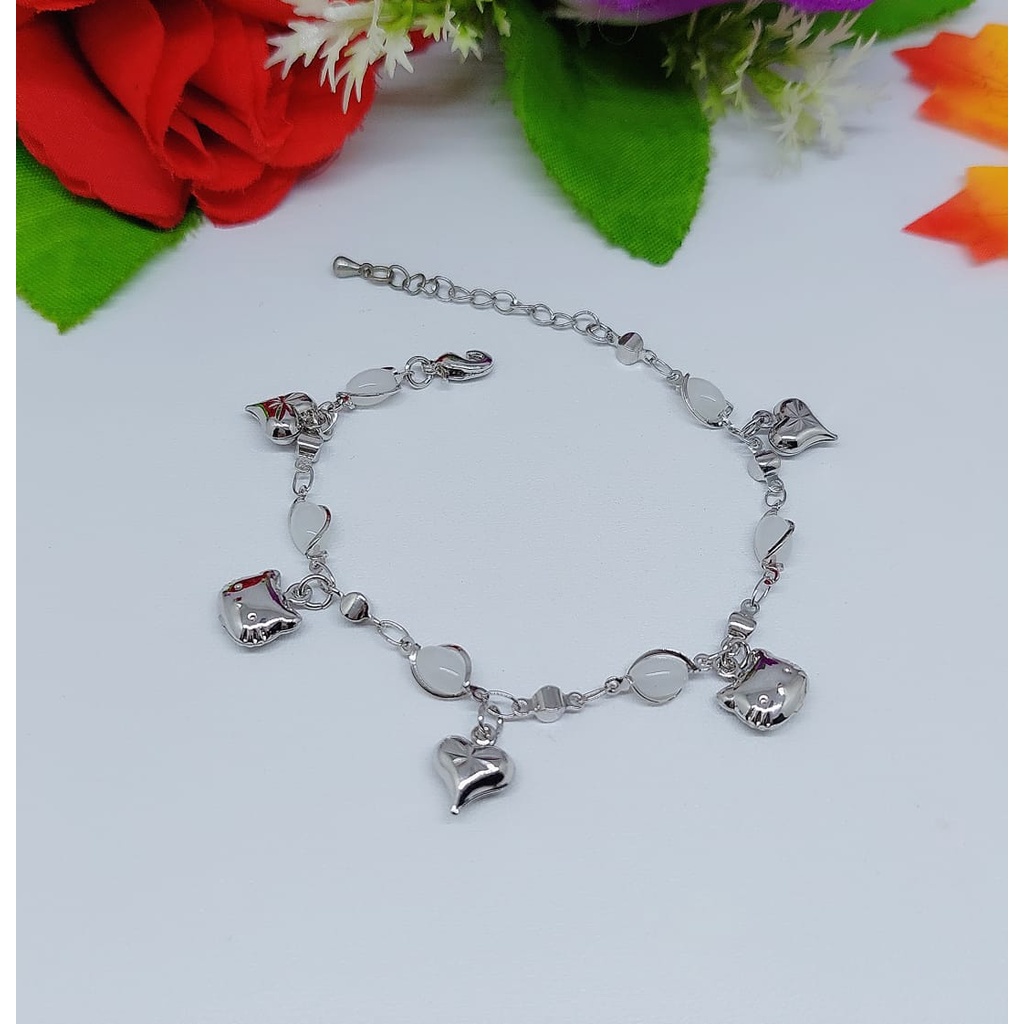 Gelang Silver Xuping Love Hello Kitty 008