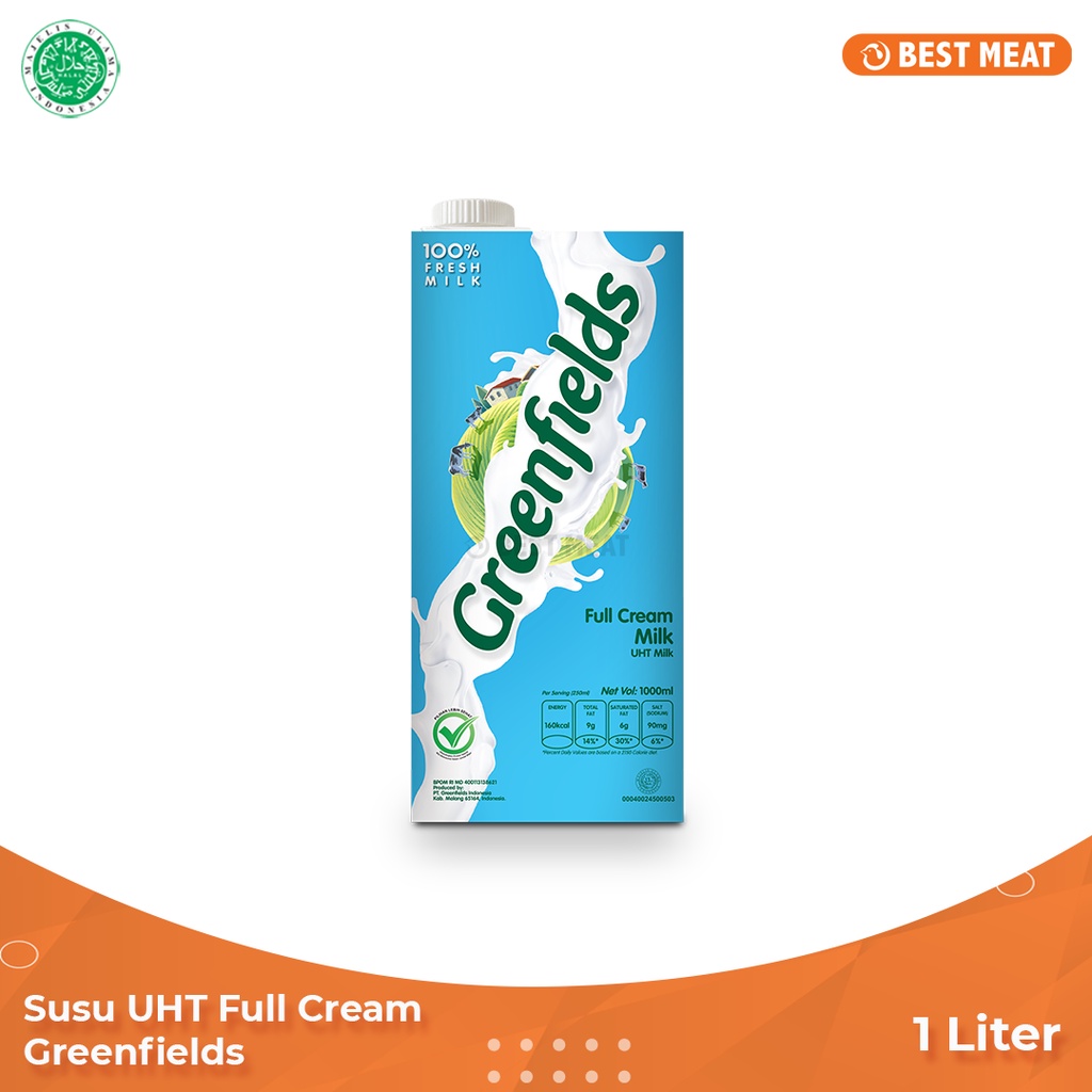 

Susu Greenfields UHT Full Cream 1 liter - Susu UHT Lezat & Bergizi dari Sapi Berkualitas Tinggi