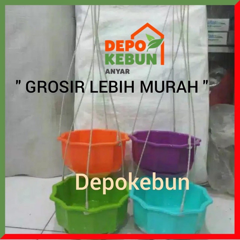POT GANTUNG WARNA - POT GANTUNG ENOKI WARNA