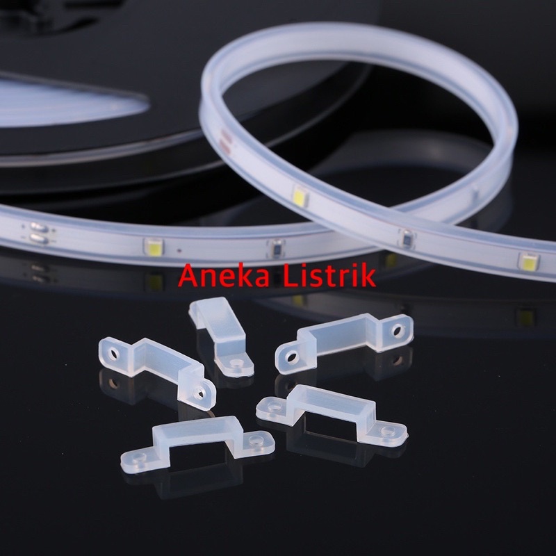 KLEM LED STRIP TRANSPARAN / KLEM LAMPU LED STRIP BENING