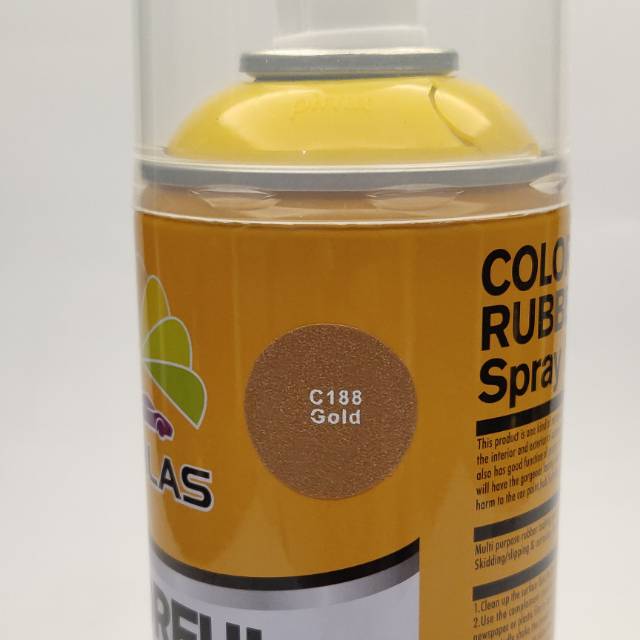 CARLAS RUBBER PAINT GOLD C188 DOFF CAT KARET CAT SEMPROT PYLOX 400ml