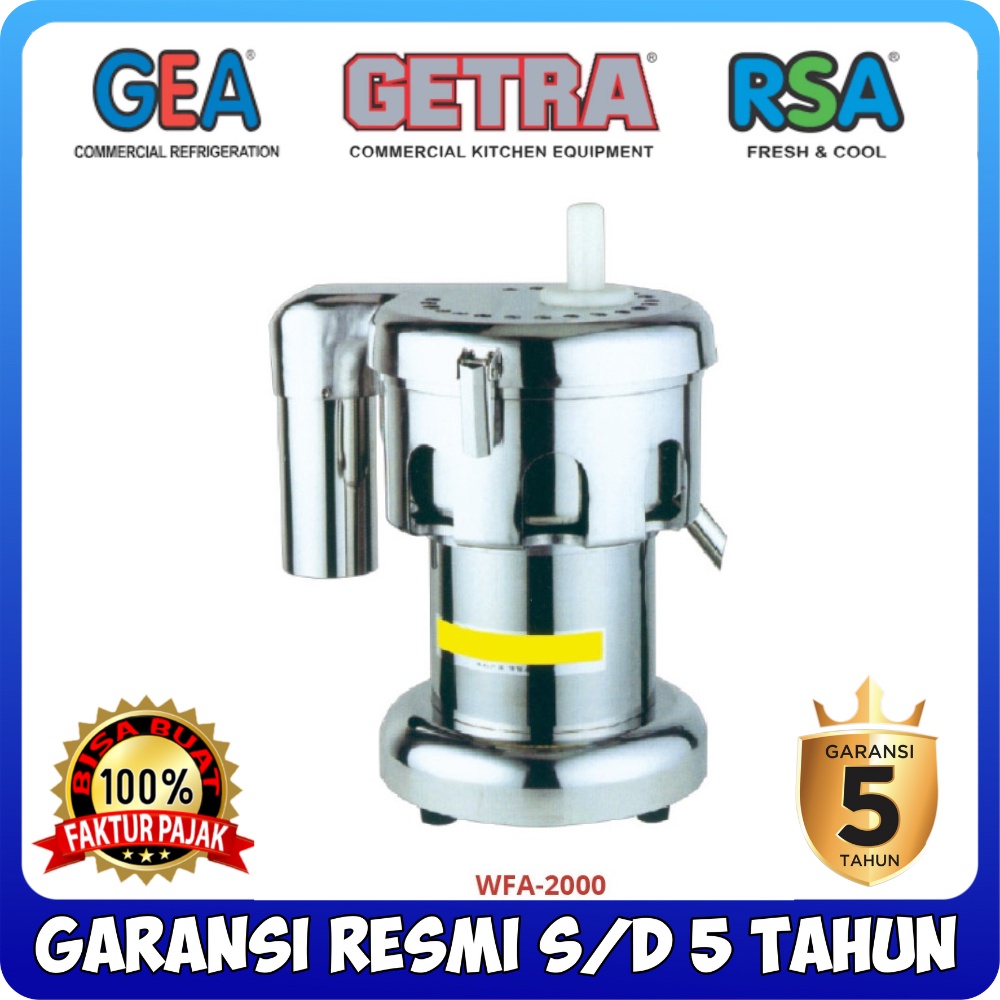 JUICER EXTRACTOR GETRA WFA-2000 MESIN PEMISAH SARI BUAH DENGAN AMPAS WFA 2000