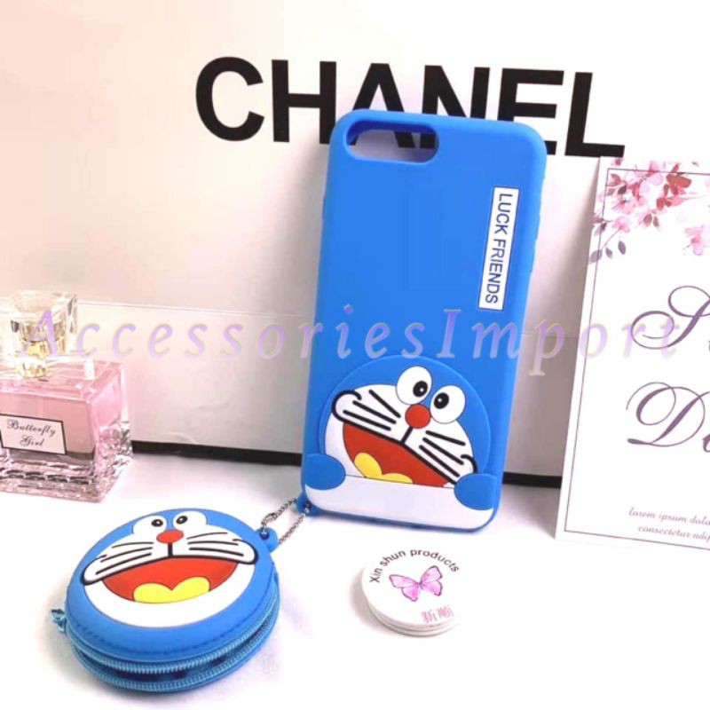 XIAOMI REDMI 5A/ REDMI 6A/ REDMI 7A/ CASE DISNEY BONEKA+GANTUNGAN DOMPET