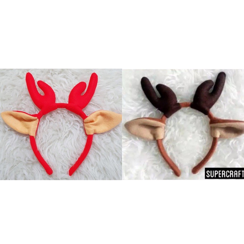 Bando Natal Karakter Rusa Deer Headband Rudolph the red noised reindeer christmas topi natal xmas