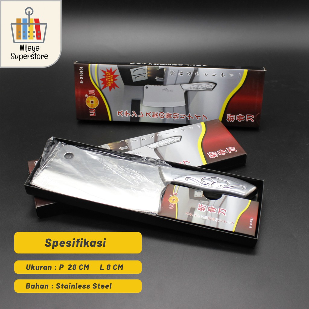 Pisau Golok Cincang - Pisau Daging dan Tulang Stainless