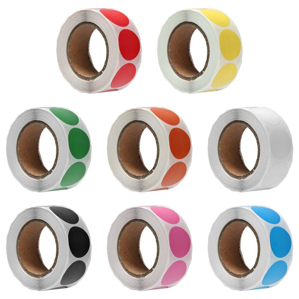Populer 500Pcs/Roll Dot Label Stiker Perlengkapan Pesta Ulang Tahun Hadiah Kemasan Label Warna Dekorasi Rumah Sticker