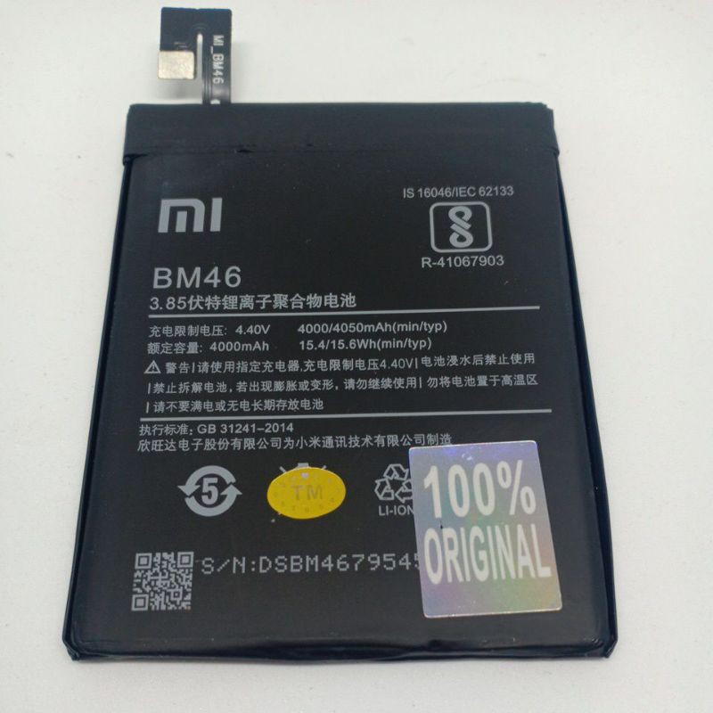 baterai ORI Xiaomi BM46 redmi note 3 / 3 pro