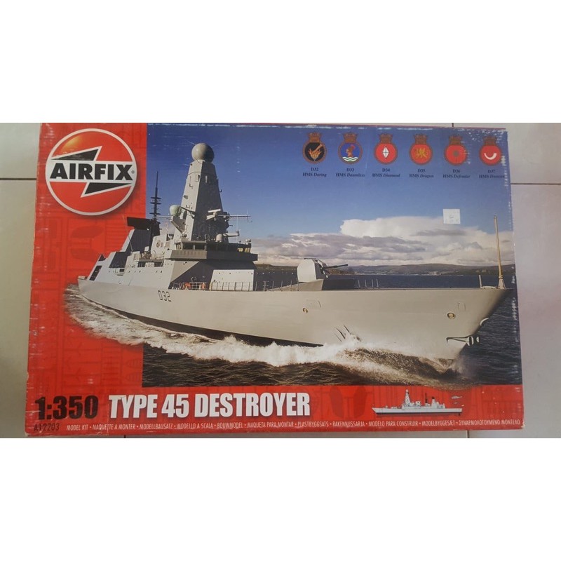 Model kit kapal perang Type 45 Destroyer 1/350