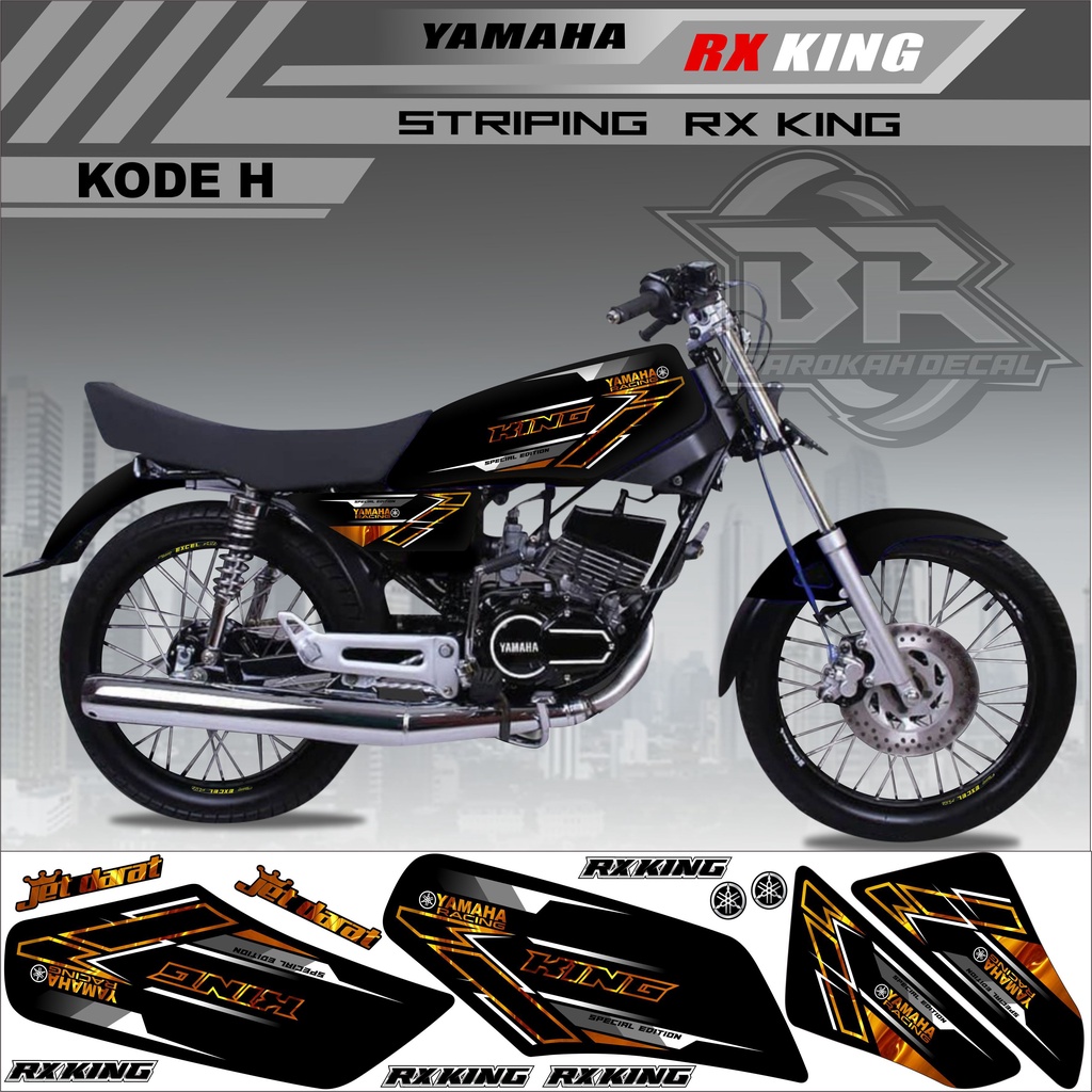 Sticker Rx King Variasi Stiker Lis Striping Rx King Kode h