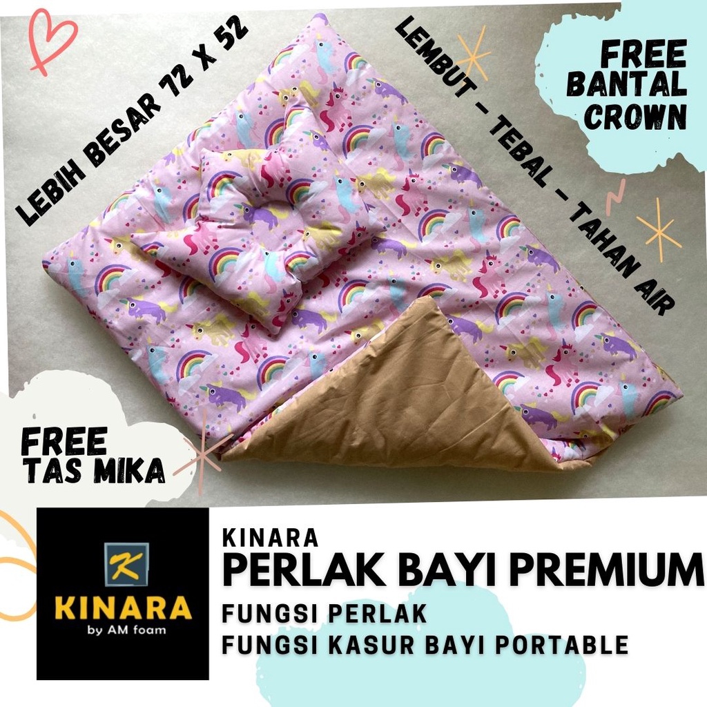 Perlak Bayi Alas Ompol Bayi Waterproof Premium