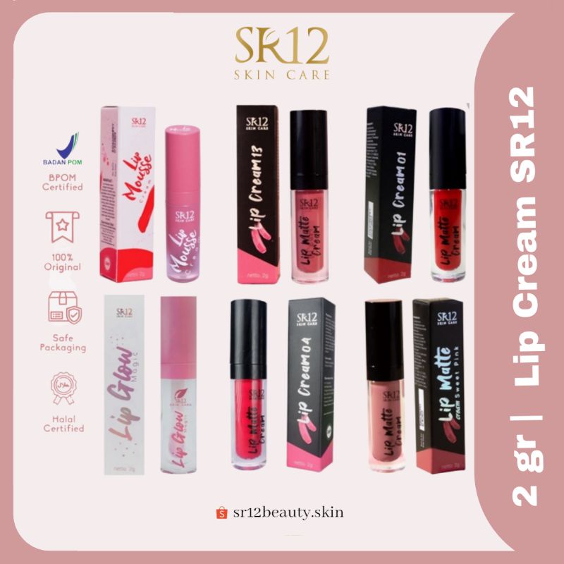 SR12 Lip Matte Cream Mini 2g - Warna Sweet Pink Matte &amp; Moist Lip