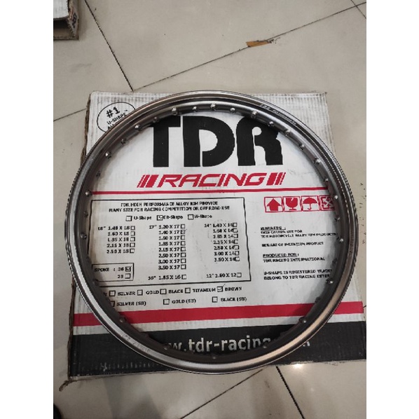 velg jeruji Rim TDR 140x17 1.40x17 brown titanium ER SHAPE