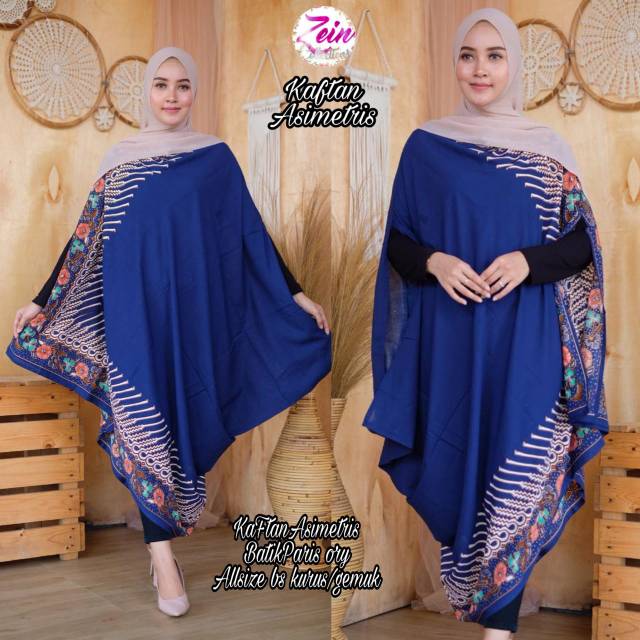 Kaftan/tunik batik paris asimetris