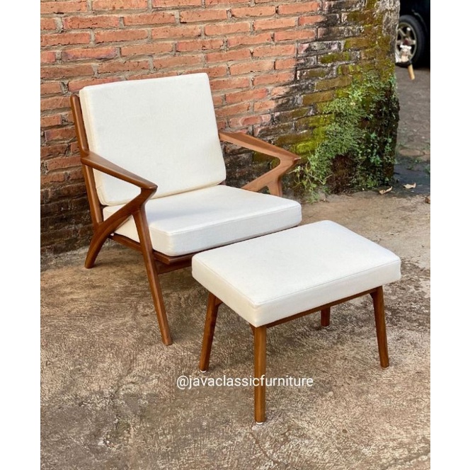 KURSI SANTAI JOK / KURSI MAKAN TERAS DUDUKAN BUSA + PUK SANDARAN KAKI