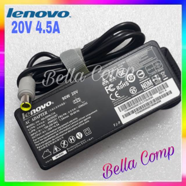 Adaptor Charger Original Lenovo 20V 4.5A 90W T410 T410s T500 T510 R400
