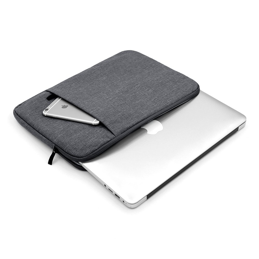 Tas Laptop 13 inch Softcase Nylon MacBook sleeve case Dark Grey