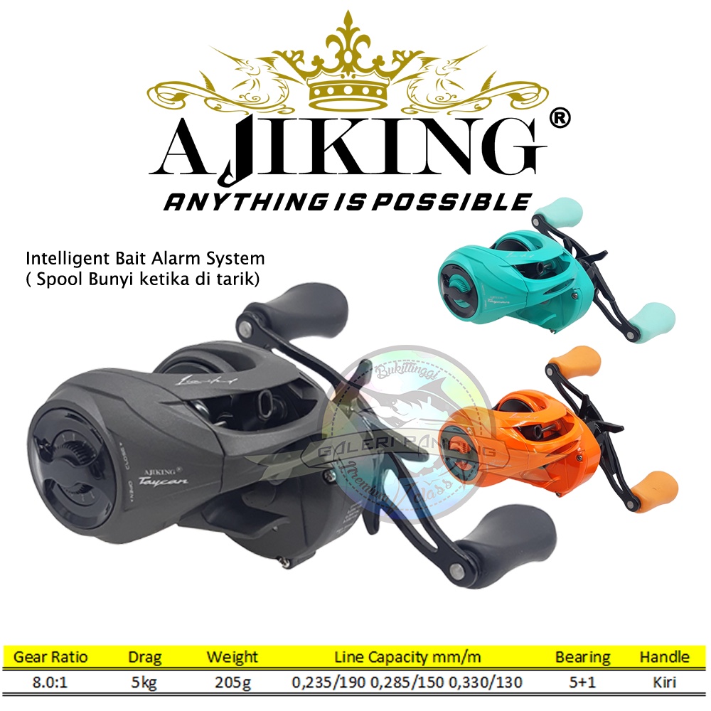 Ajiking Taycan Baitcasting Fishing Reel Max Drag (5kg)