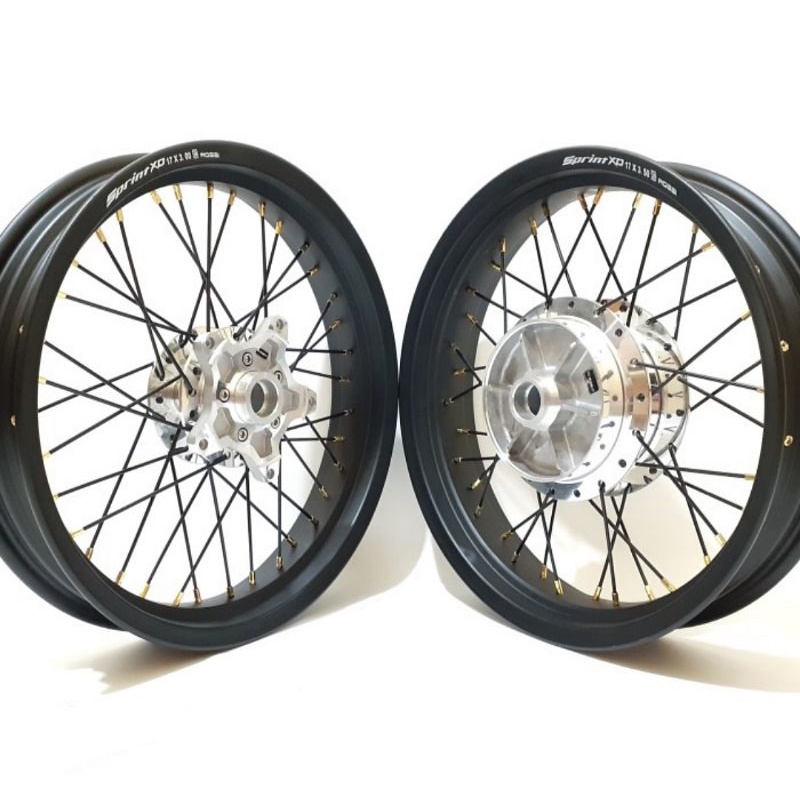 sepaket velg jari-jari lebar 350 450 ring 17 Vixion R R15 V3 VVA XSR