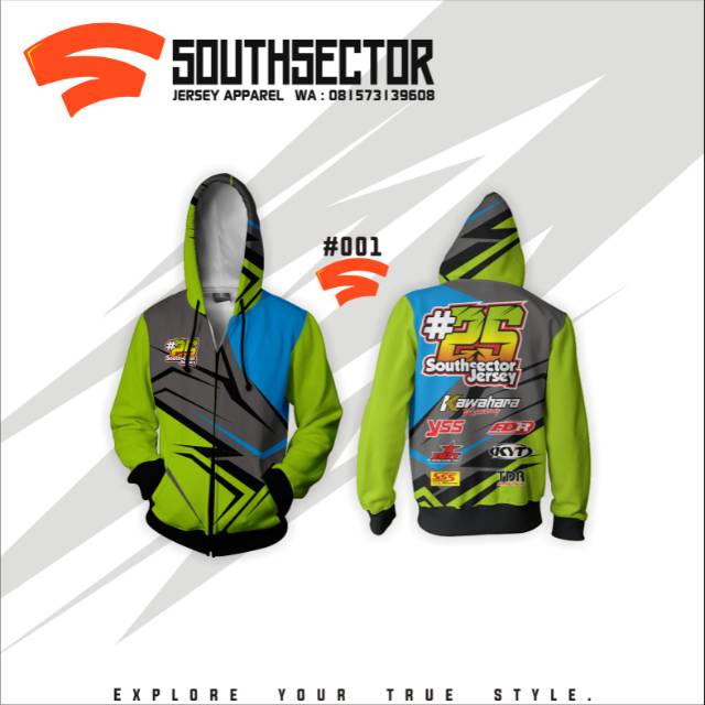 Jaket Racing - Custom Desain - Free Nama dan Nomor Start | STCH