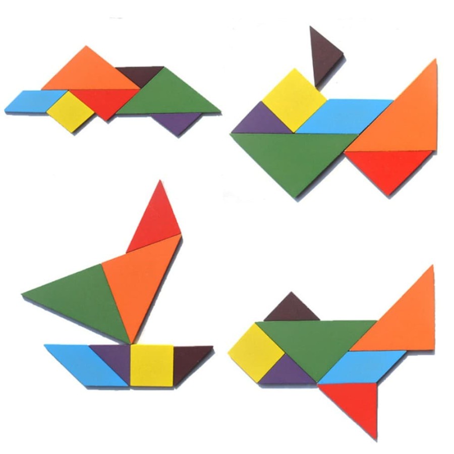 Wooden Tangram Puzzle (7pcs)