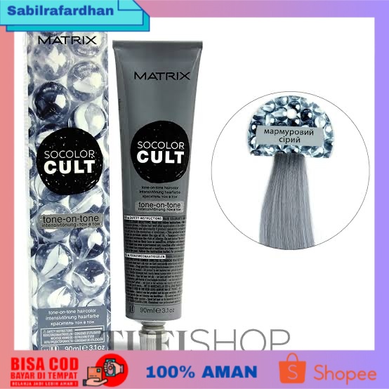 (COD PROMO) Cat Rambut Marble Grey Matrix - Cat marble grey