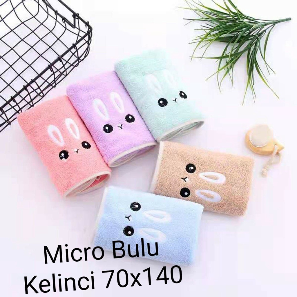Handuk Mandi bordir  Import 70cm x 140cm  Bahan Lembut | Daya Serap Tinggi