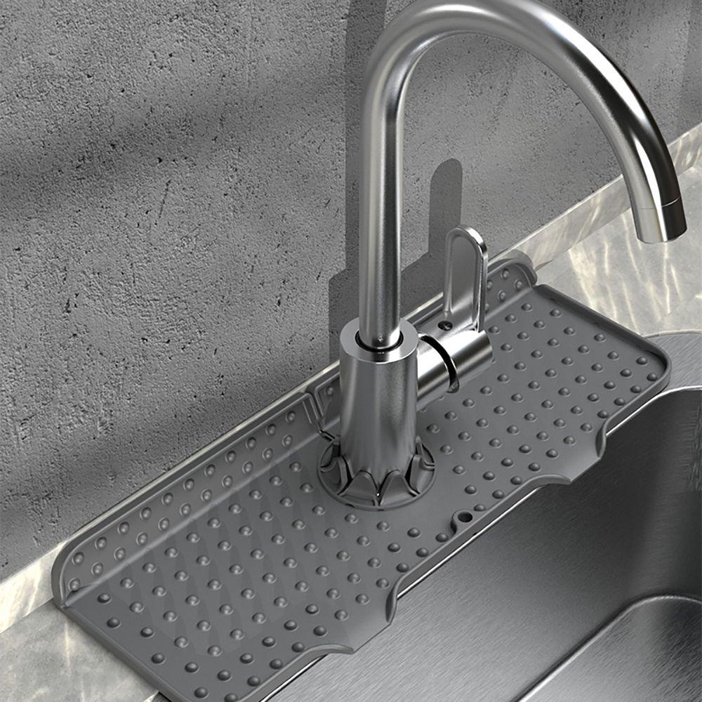 Populer Silicone Faucet Mat Baskom Kran Air Kamar Mandi Dapur Water Catcher Mat