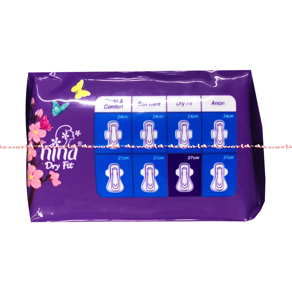 Nina Dry Fit 10 Lembar 27cm Panty Liner Bagus Nina Pantyliner