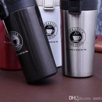 ➱ Thermos Kecil Mini Termos kopi Stainless Steel Vacum Tumbler 380ml - Warna Bebas ۞