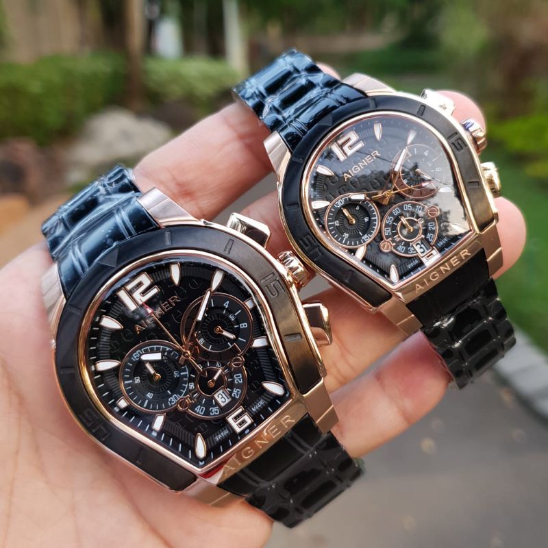 JAM TANGAN AIGNER COUPLE PALEARMO S.STEEL ORIGINAL HARGA PERITEM