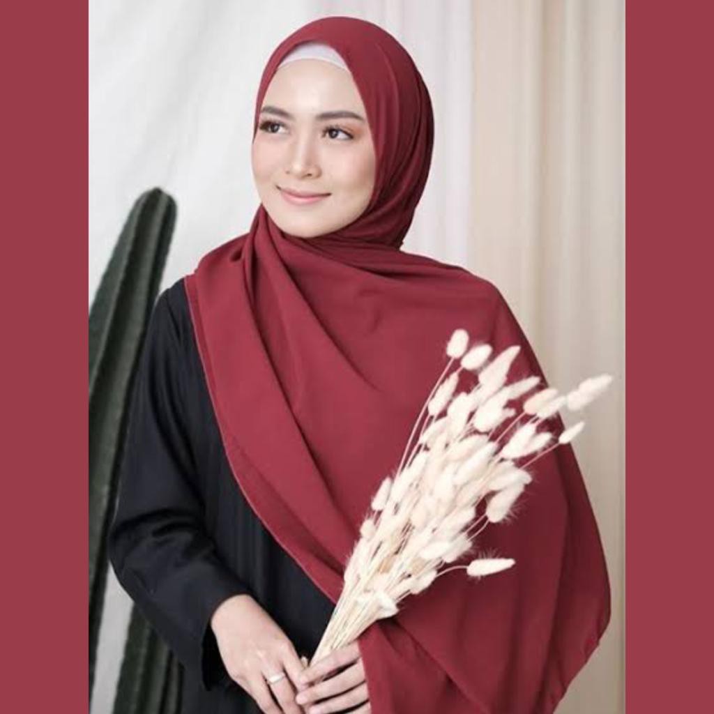 HIJAB PASMINA SABYAN DIAMOND POLOS TERMURAH 150 X 75 JAHIT TEPI - KERUDUNG PASHMINA SABYAN TERMURAH