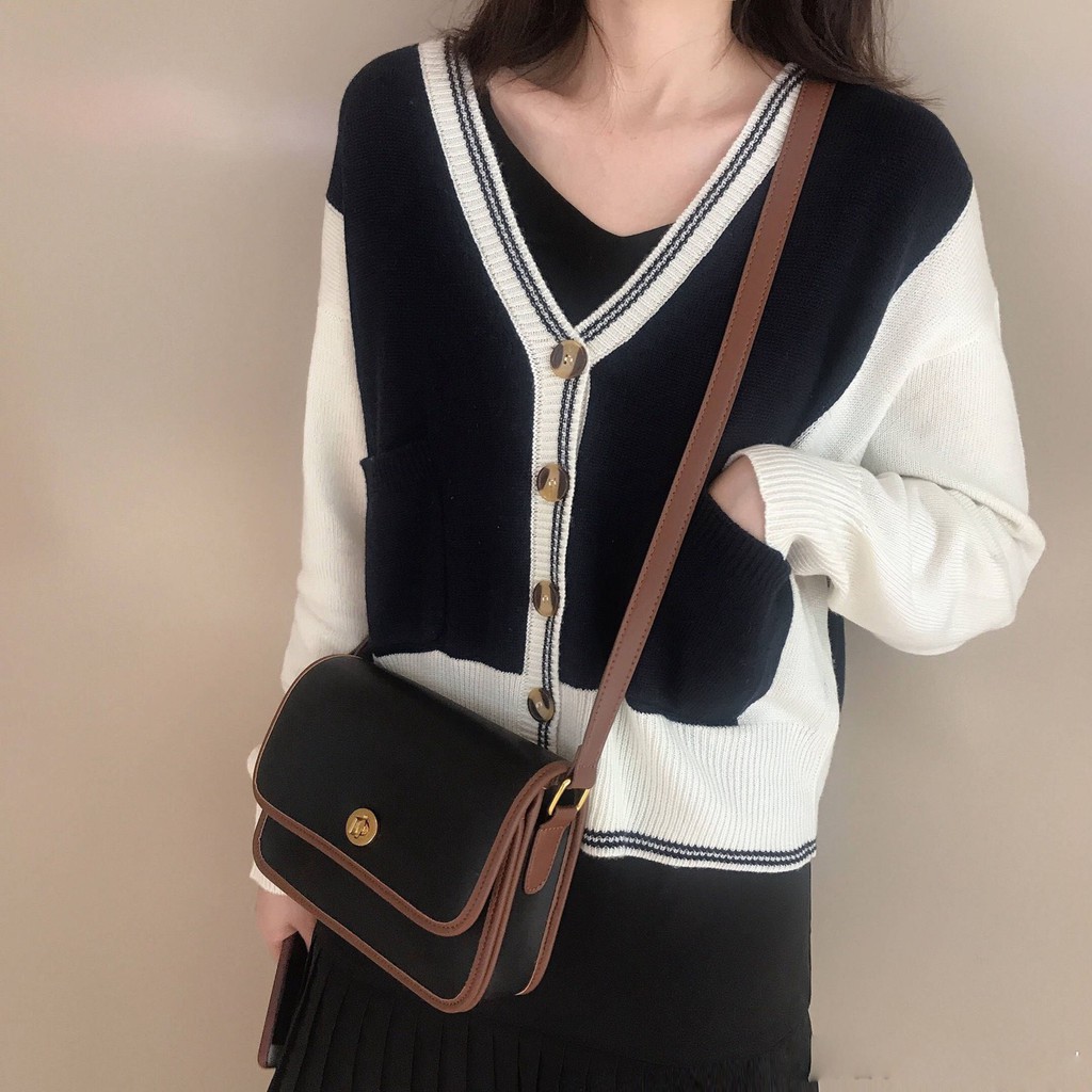 Tas Selempang Wanita Vintage Klasik Niel Motif Polos korean Slingbag Import /Kulit sintetis PU Korea