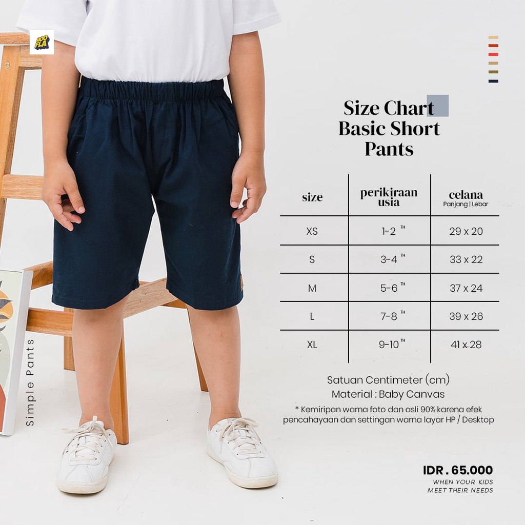 Hooflakids Celana Pendek Anak Laki Laki Basic Short Pants