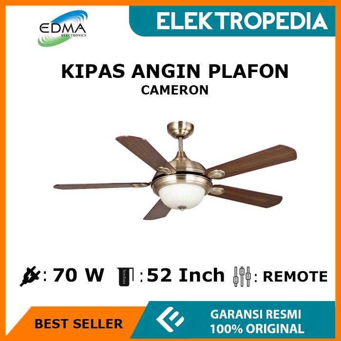 MT EDMA - EDMA Kipas Angin Lampu Decorative 52in Cameron AB