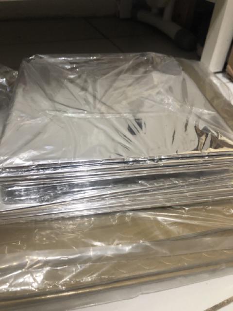 Tatakan Kotak Kue Perak Silver 20x20 (minimal 5 Pcs)