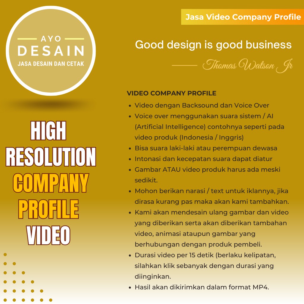 Jasa Video Company Profile Bahasa Inggris | Profil Usaha | Profil Perusahaan / Presentasi Perusahaan