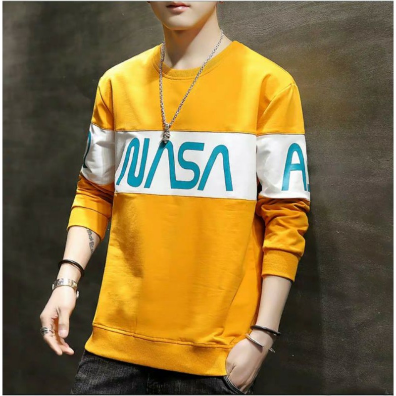 BaJu lengan panjang Motif Nasa / Sweater pria