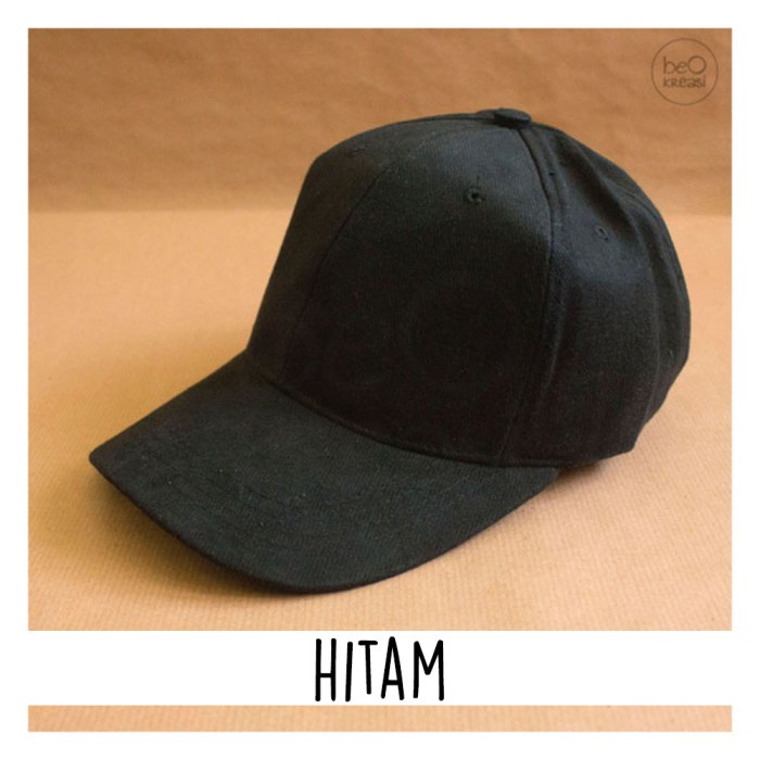 topi distro Cap Hitam Dewasa Polos Pria Wanita Casual Sport - Hitam V5J9 topi senam VIRAL TERBARU EX