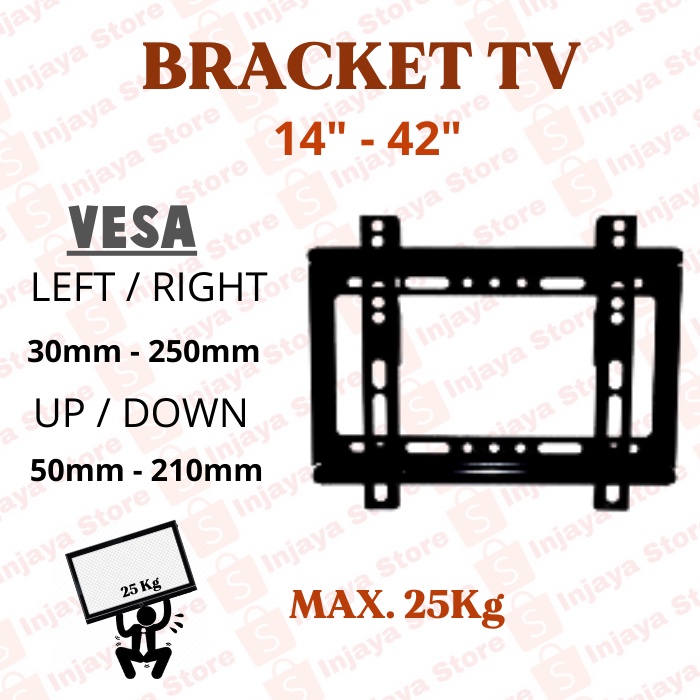 Bracket TV Braket TV 14 inch 19 inch 29 inch 32 inch 40 42 Inch - B27