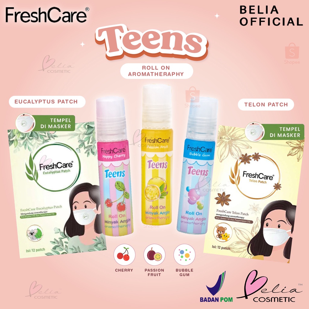 ❤ BELIA ❤ FRESH CARE Teens (✔️BPOM) Minyak Angin Aromatheraphy Roll On 10mL | freshcare gosok teen