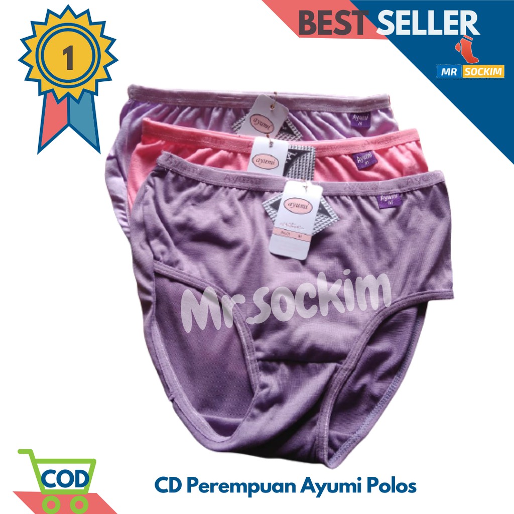 5 Pcs Celana Dalam Wanita Dewasa Katun Polos (CD Perempuan M- XXL 052 Ayumi Collection)