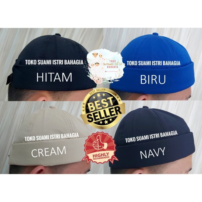 Peci Miki Hat Ripstop Beanie Brimless Topi Kupluk Grade Premium Haji