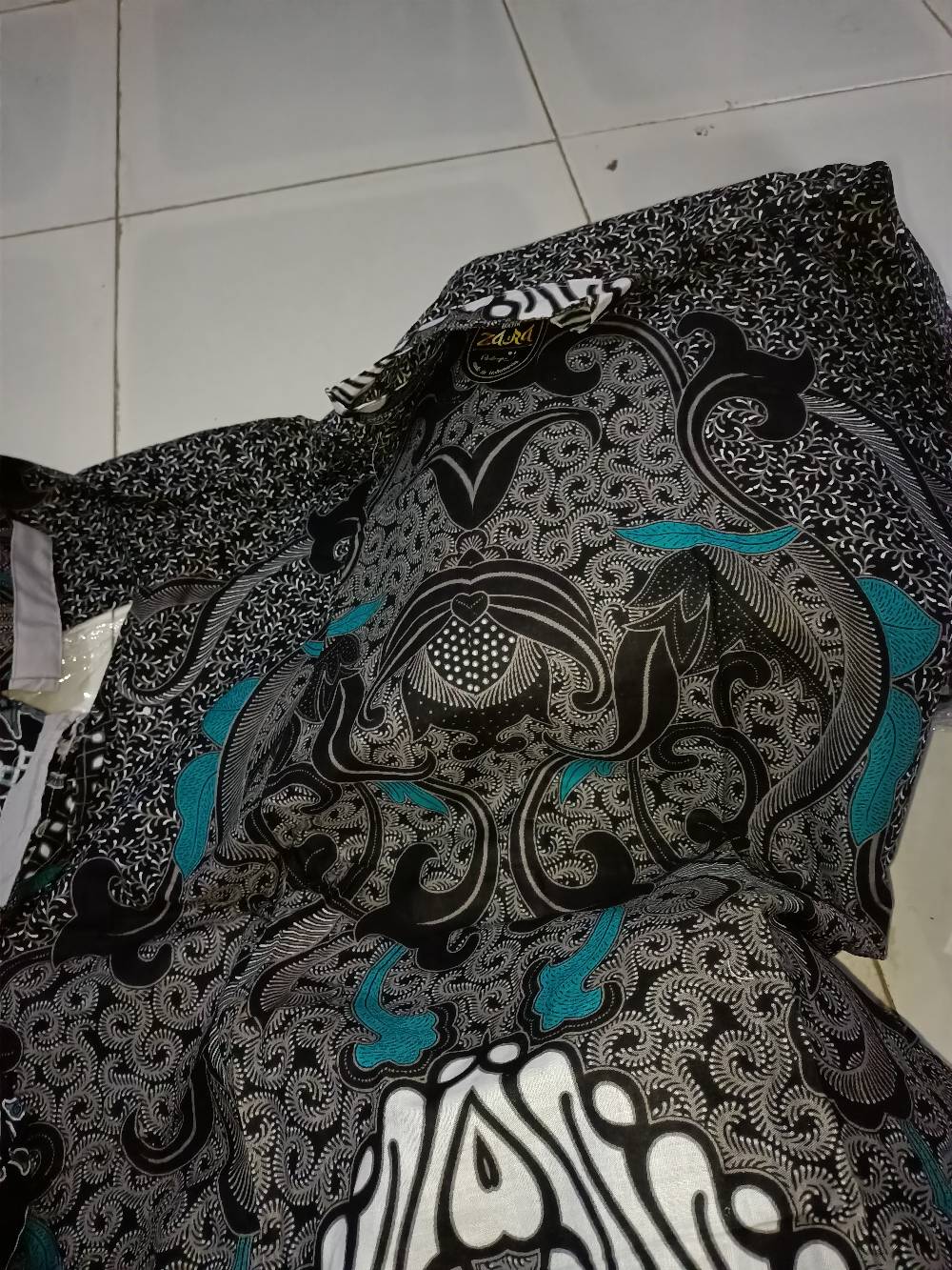 Couple Gamis Batik Keluarga Motif Parang Abu