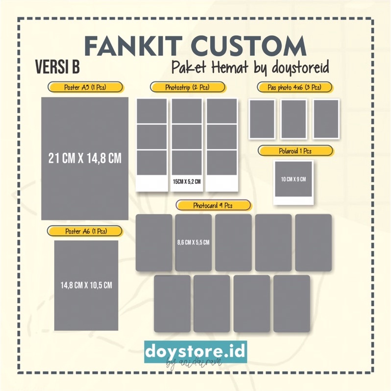 [BACA DESKRIPSI] Fankit Custom bisa Kpop atau NonKpop Super hemat by doystoreid