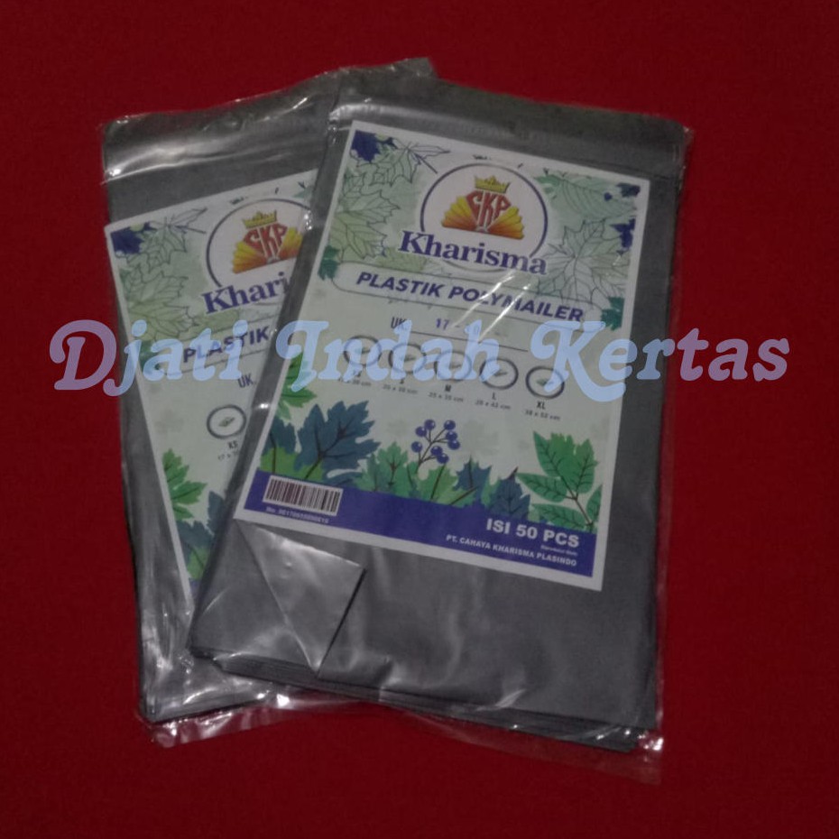 Plastik Packing Polymailer - KHARISMA - Ukuran 38 x 52 Warna Silver Isi 50 pcs