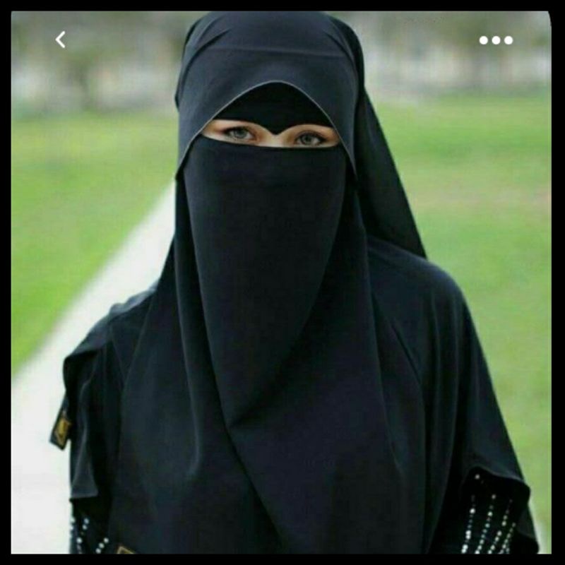 niqab cadar cat eyes veil runcing lancip